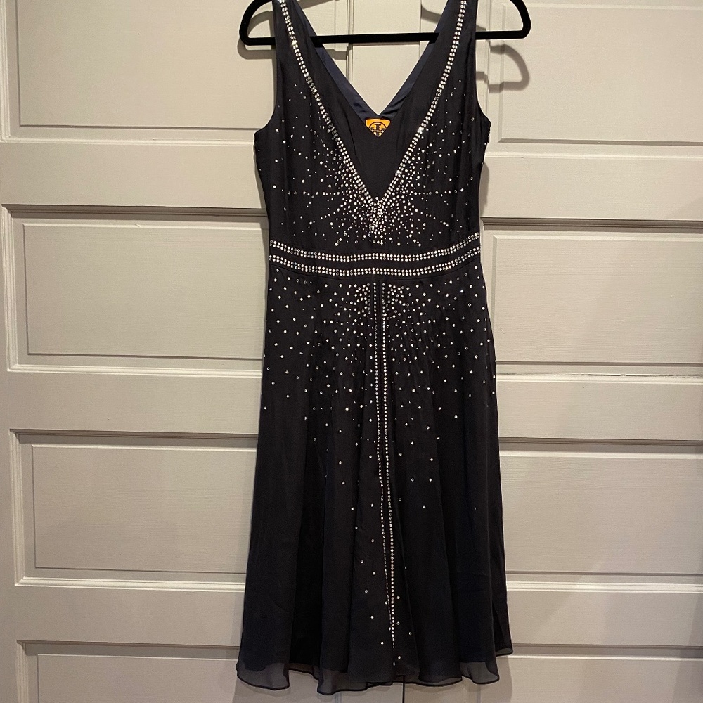 Tory Burch Navy Rhinestone patterned Dress